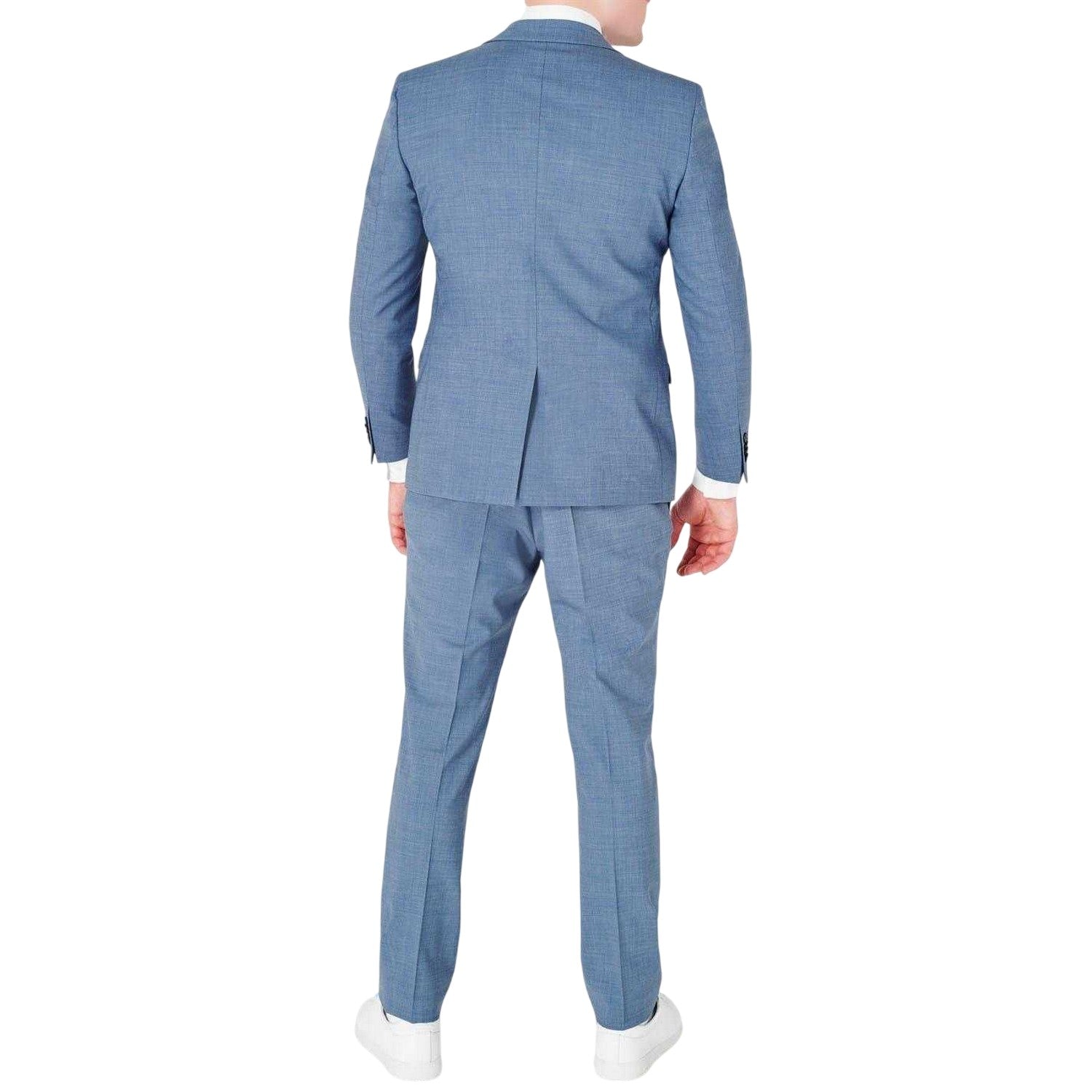 Light Blue - Back - Without Prejudice Mens Slim Suit Trousers
