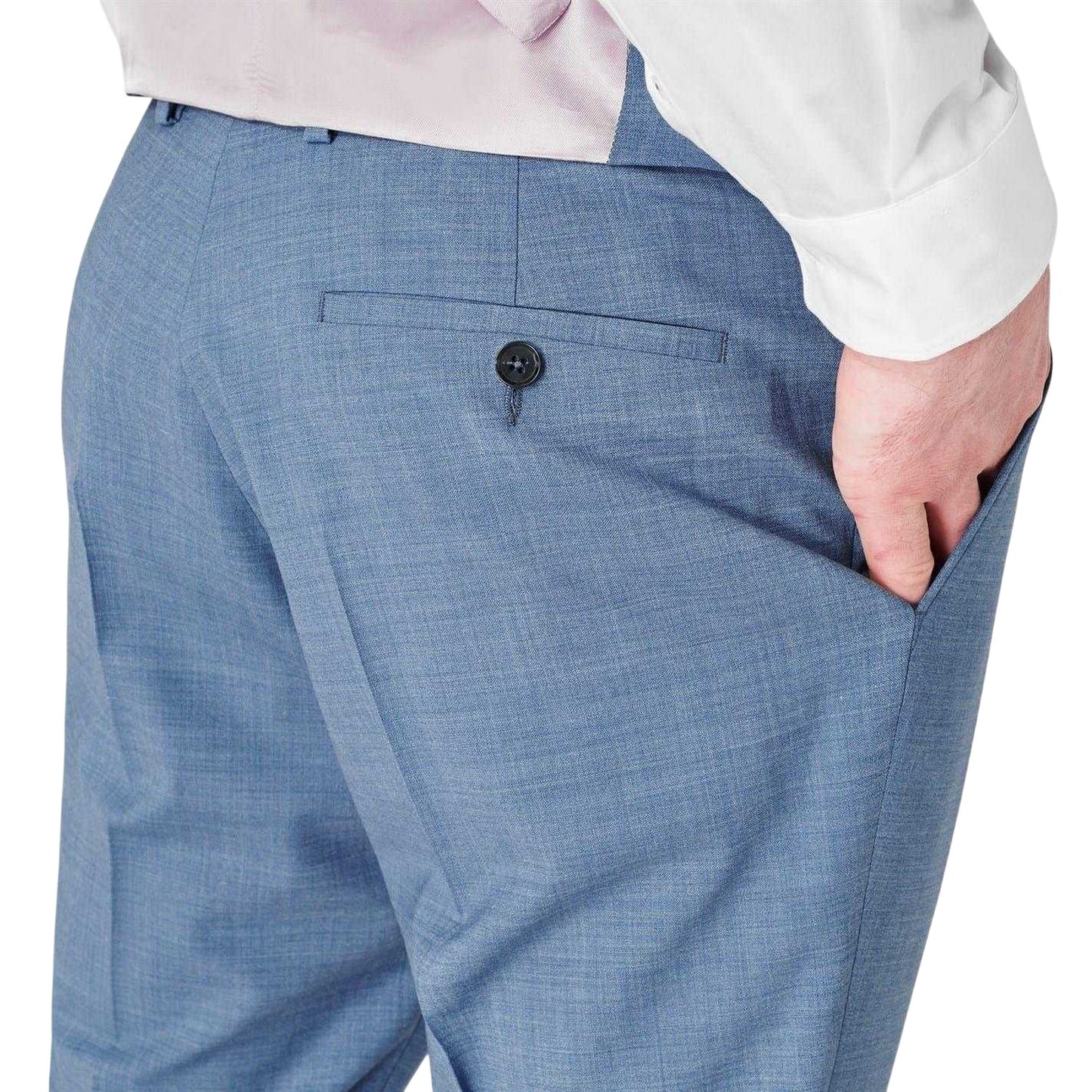 Light Blue - Lifestyle - Without Prejudice Mens Slim Suit Trousers