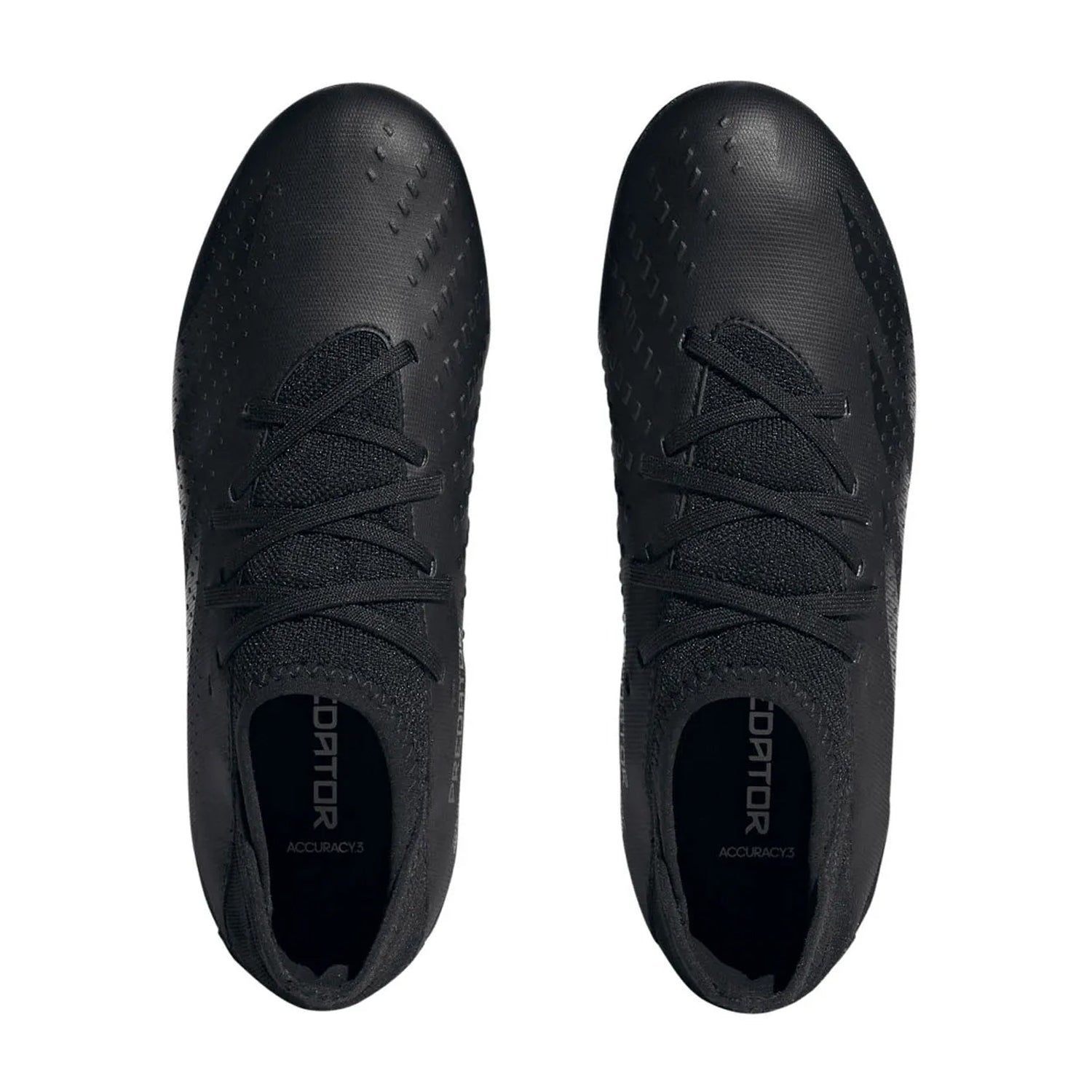 Black - Side - Adidas Childrens-Kids Predator Accuracy.3 Firm Ground Football Boots