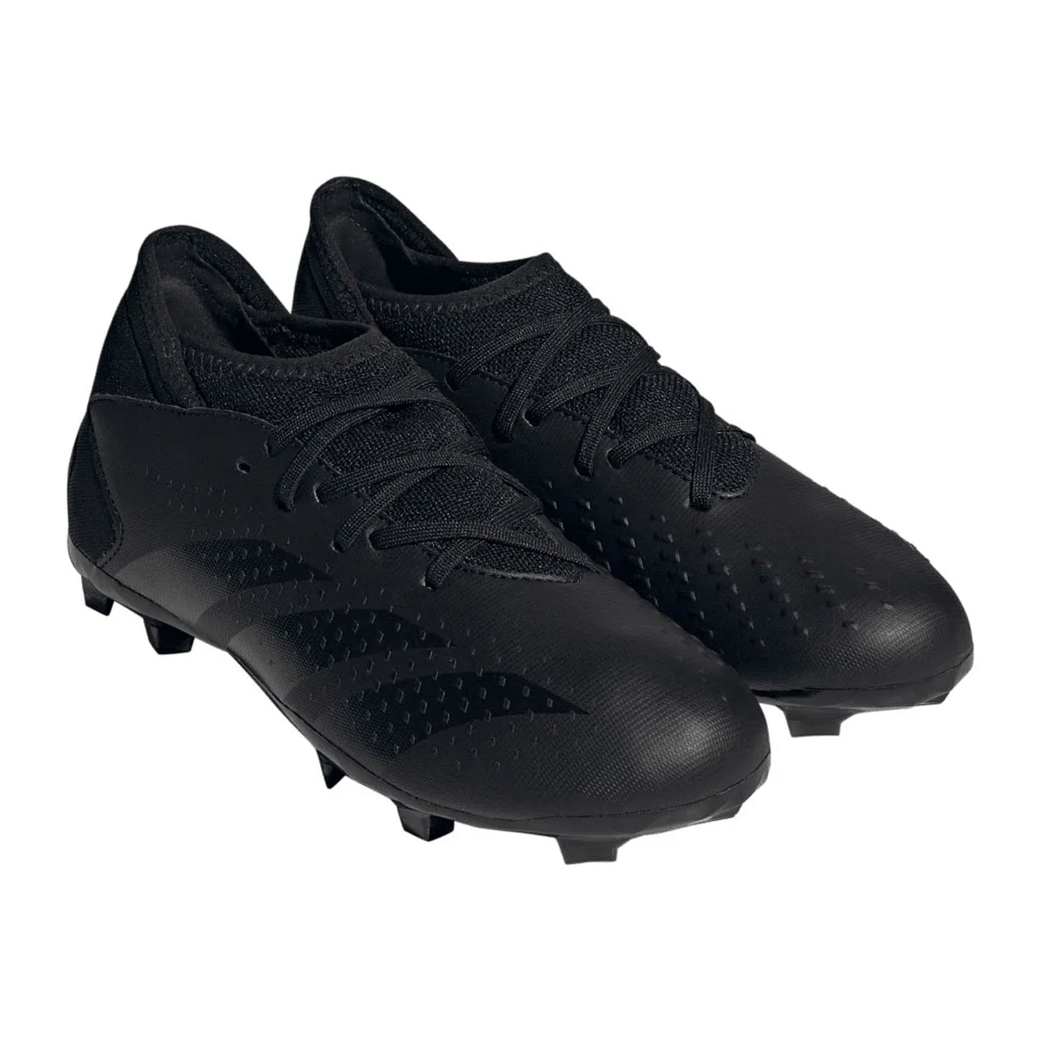Black - Close up - Adidas Childrens-Kids Predator Accuracy.3 Firm Ground Football Boots