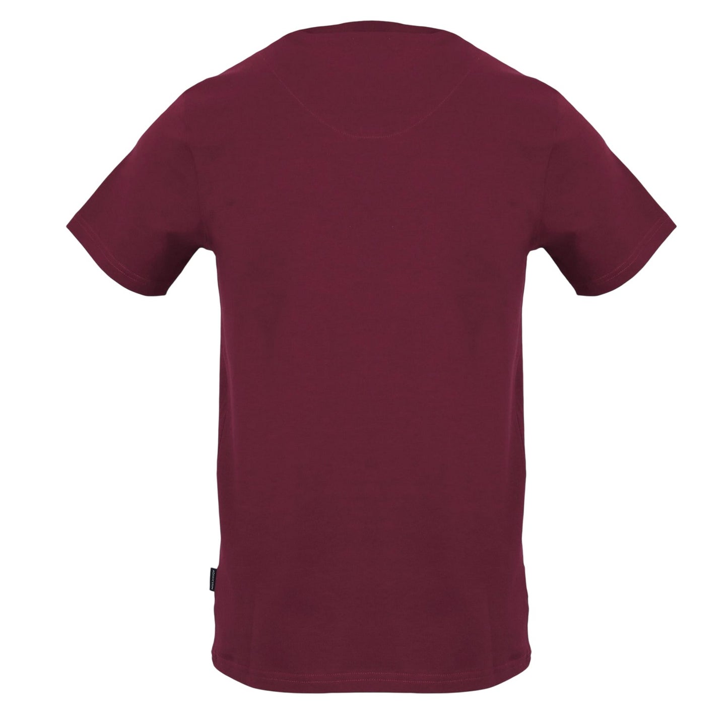 Red - Back - Aquascutum Mens Embroidered Logo Slim T-Shirt