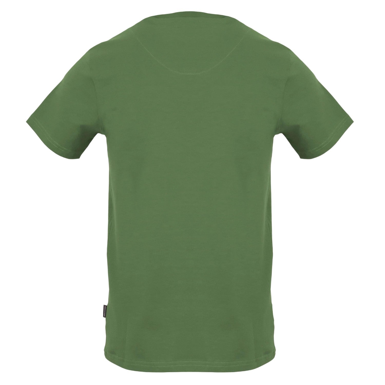 Military Green - Back - Aquascutum Mens Graphic Print Slim T-Shirt