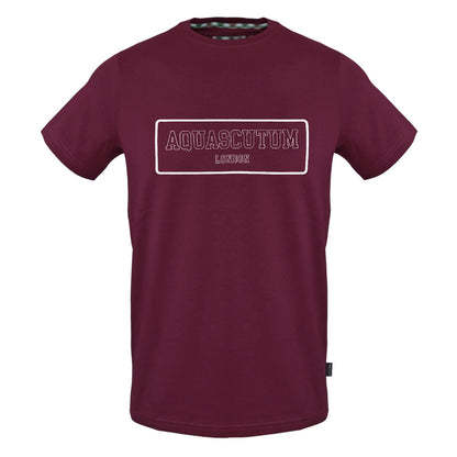 Red - Front - Aquascutum Mens Graphic Print Slim T-Shirt