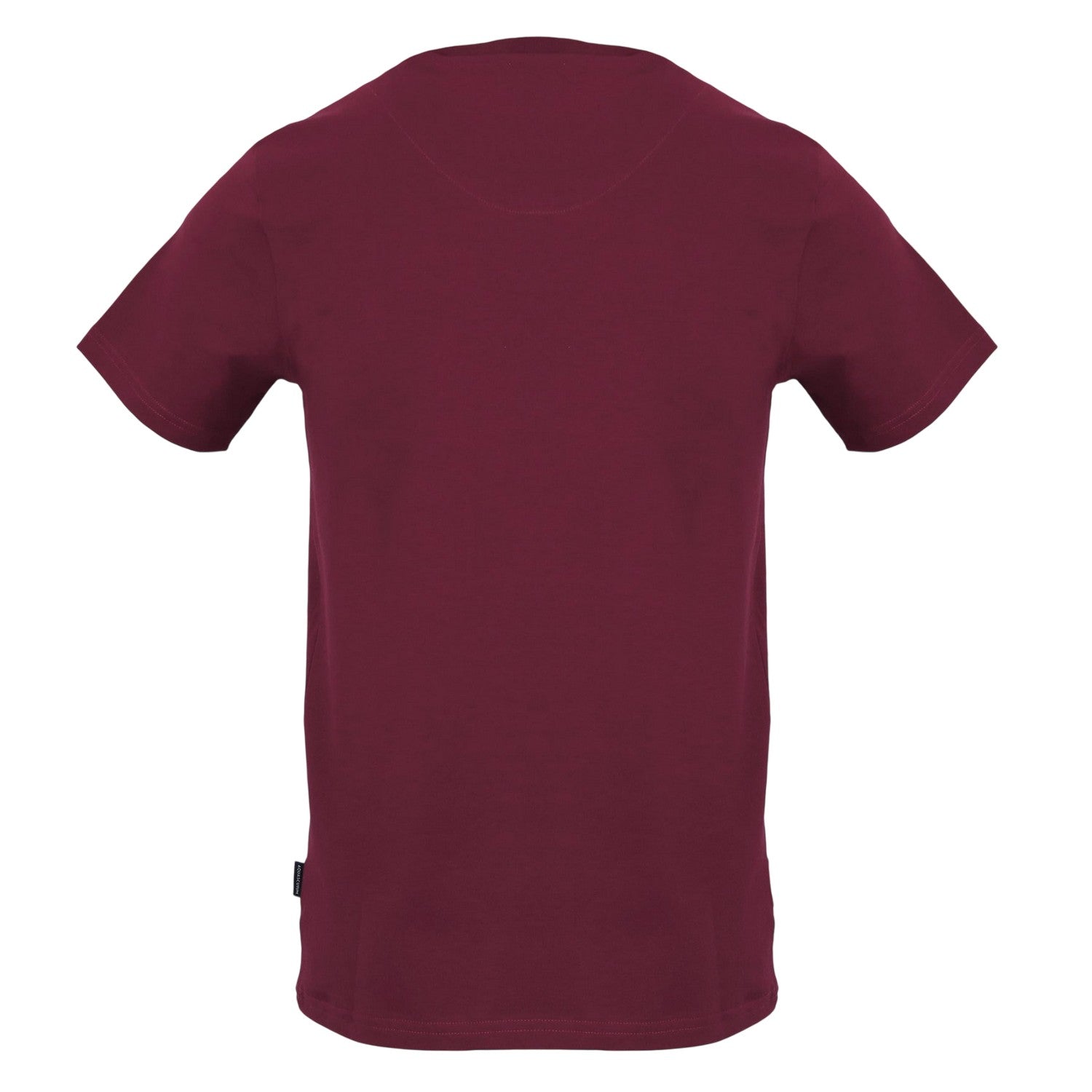 Red - Back - Aquascutum Mens Graphic Print Slim T-Shirt