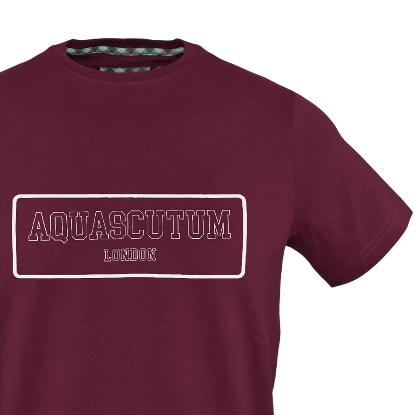 Red - Side - Aquascutum Mens Graphic Print Slim T-Shirt