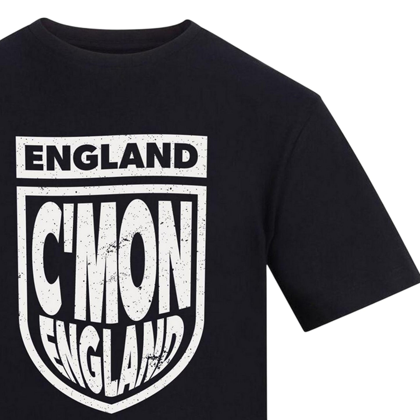 Black - Side - AWD Mens World Cup Cmon England T-Shirt