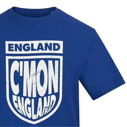 Blue - Side - AWD Mens World Cup Cmon England T-Shirt