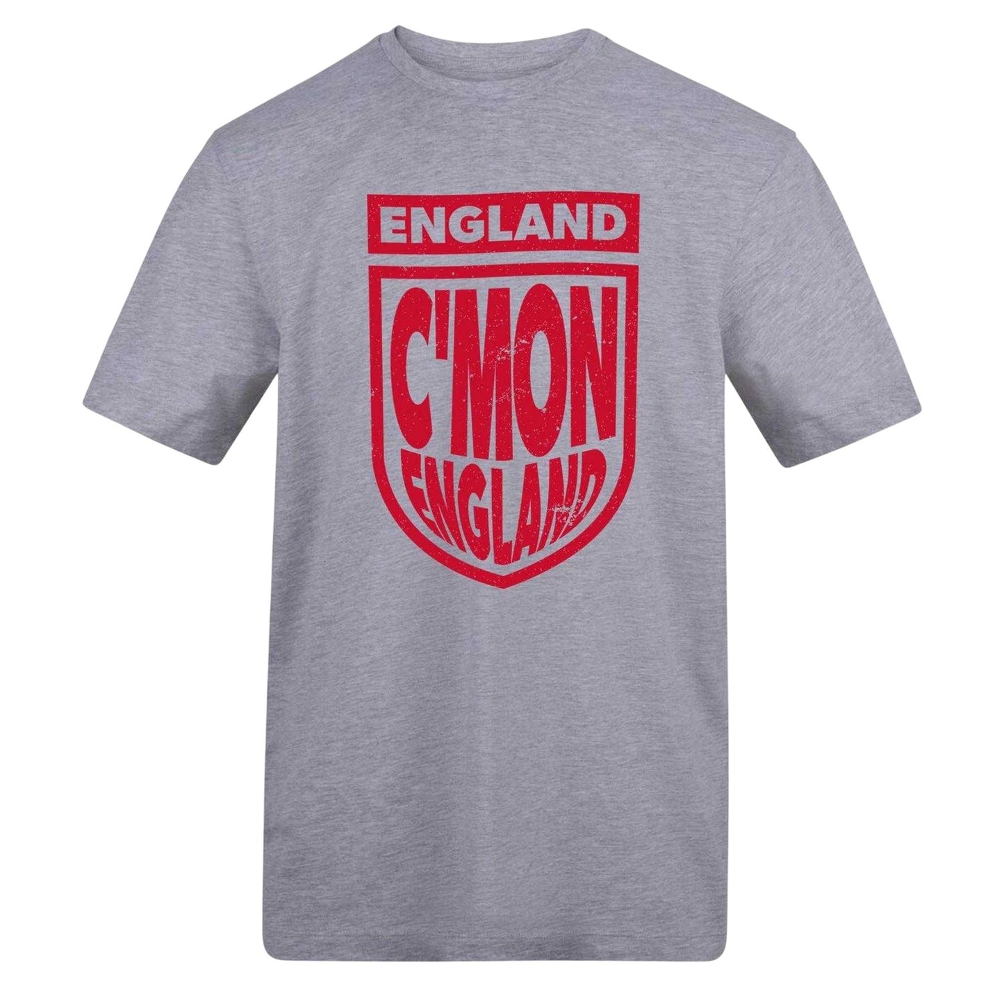 Grey - Front - AWD Mens World Cup Cmon England T-Shirt