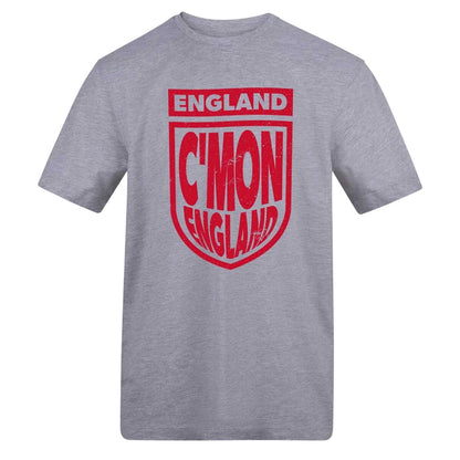 Grey - Front - AWD Mens World Cup Cmon England T-Shirt