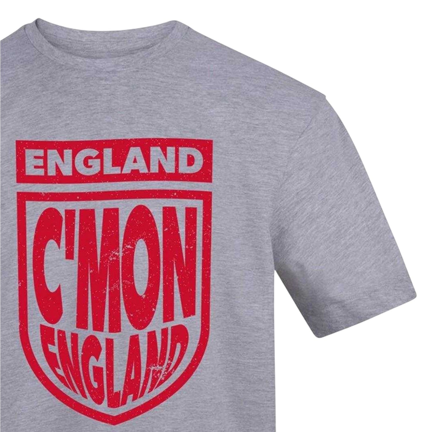 Grey - Side - AWD Mens World Cup Cmon England T-Shirt
