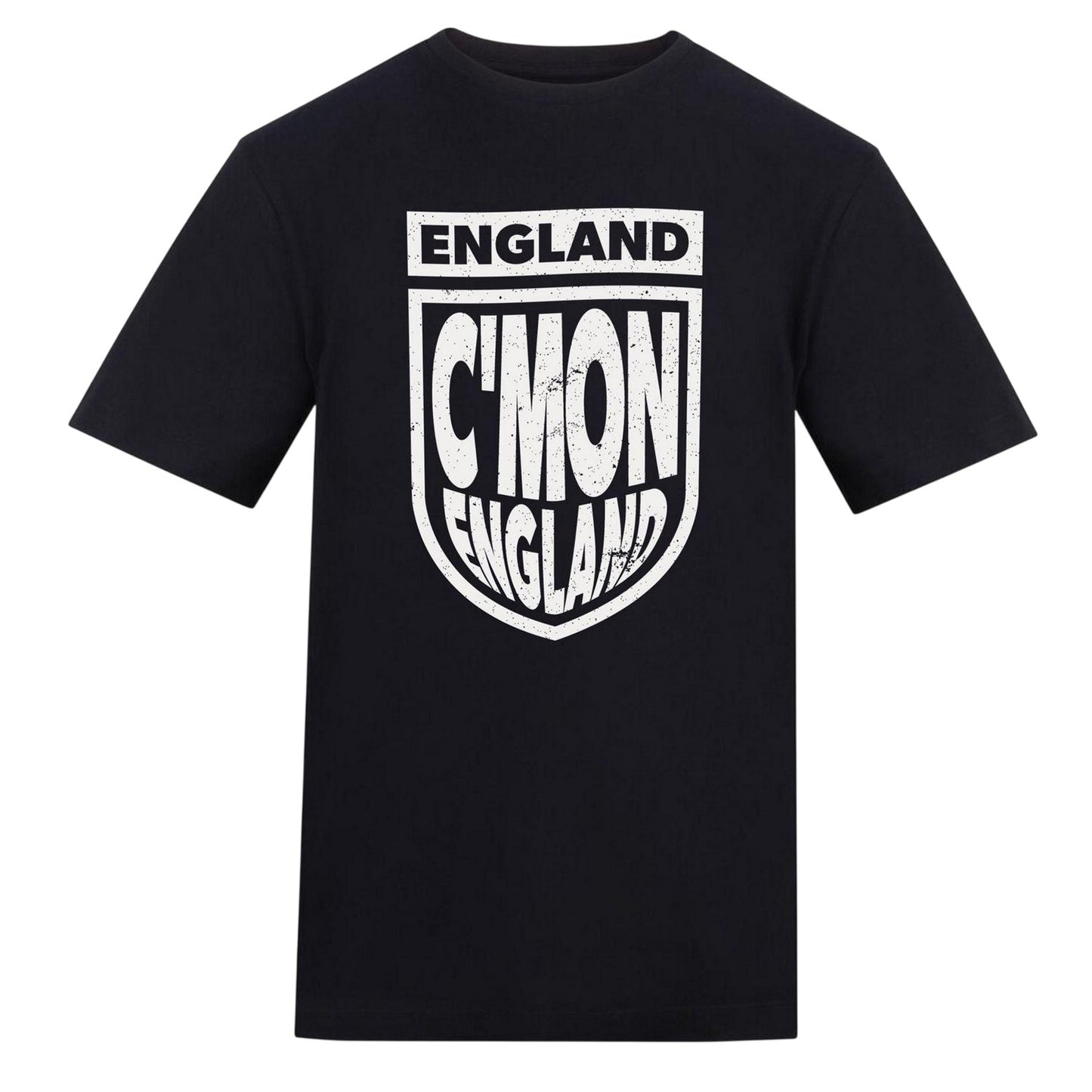 Black - Front - AWD Mens World Cup Cmon England T-Shirt