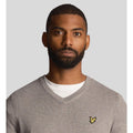 Grey - Lifestyle - Lyle & Scott Mens Merino Cotton V Neck Jumper