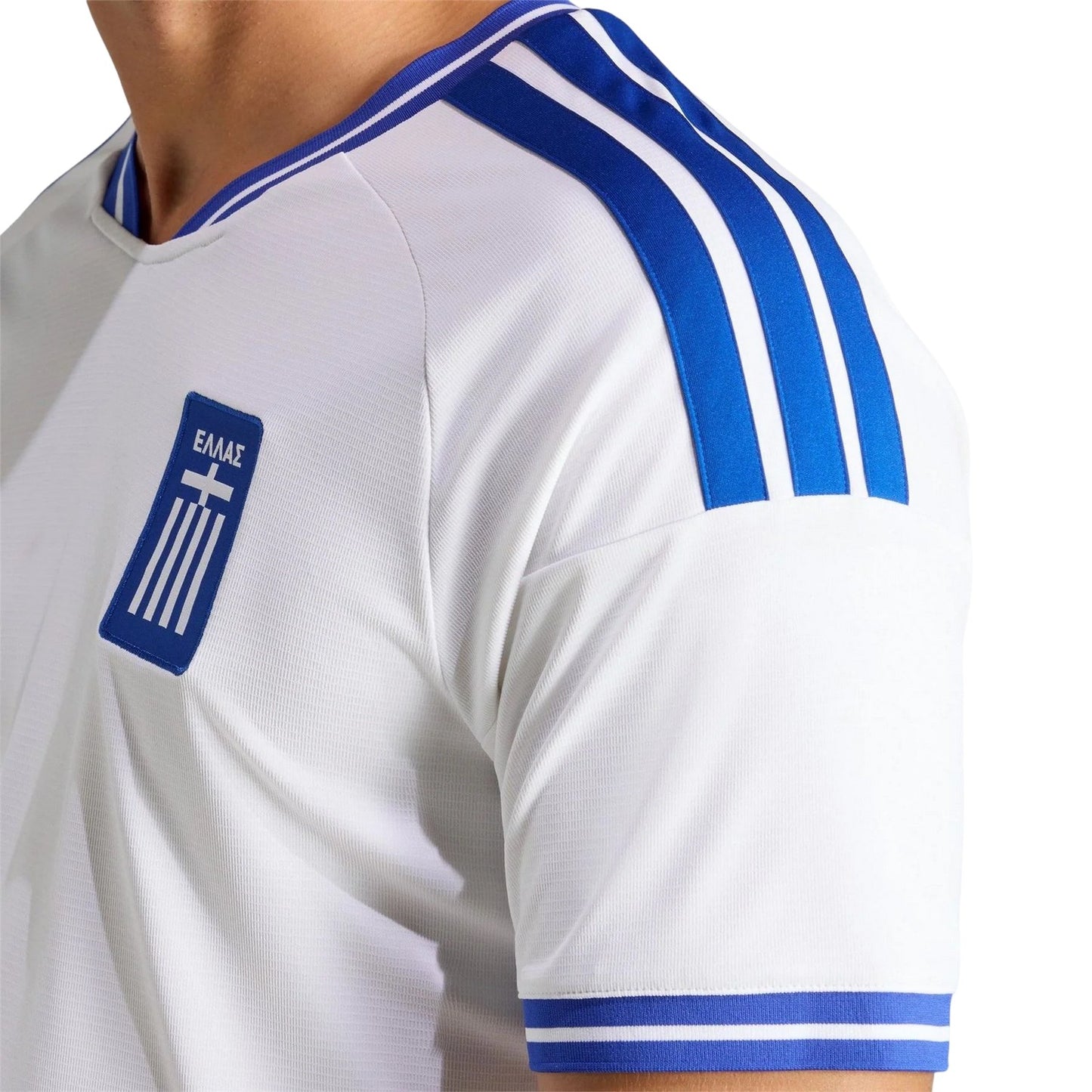 White-Blue - Lifestyle - Adidas Mens Greece Home Shirt
