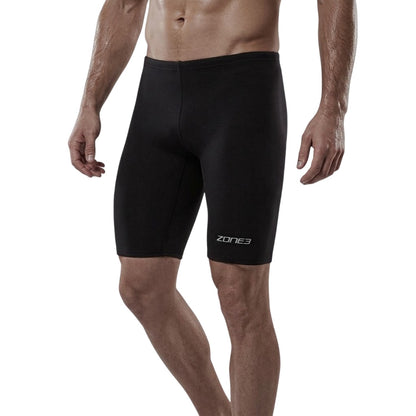 Black - Back - Zone3 Mens Essential Jammer Shorts