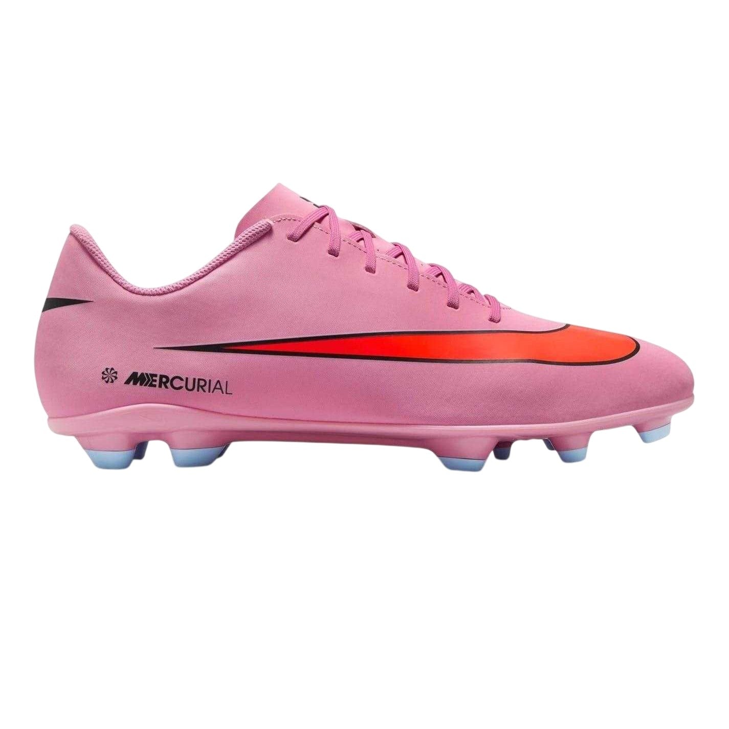 Pink-Black - Front - Nike Unisex Adult Mercurial Firm Ground Football Boots