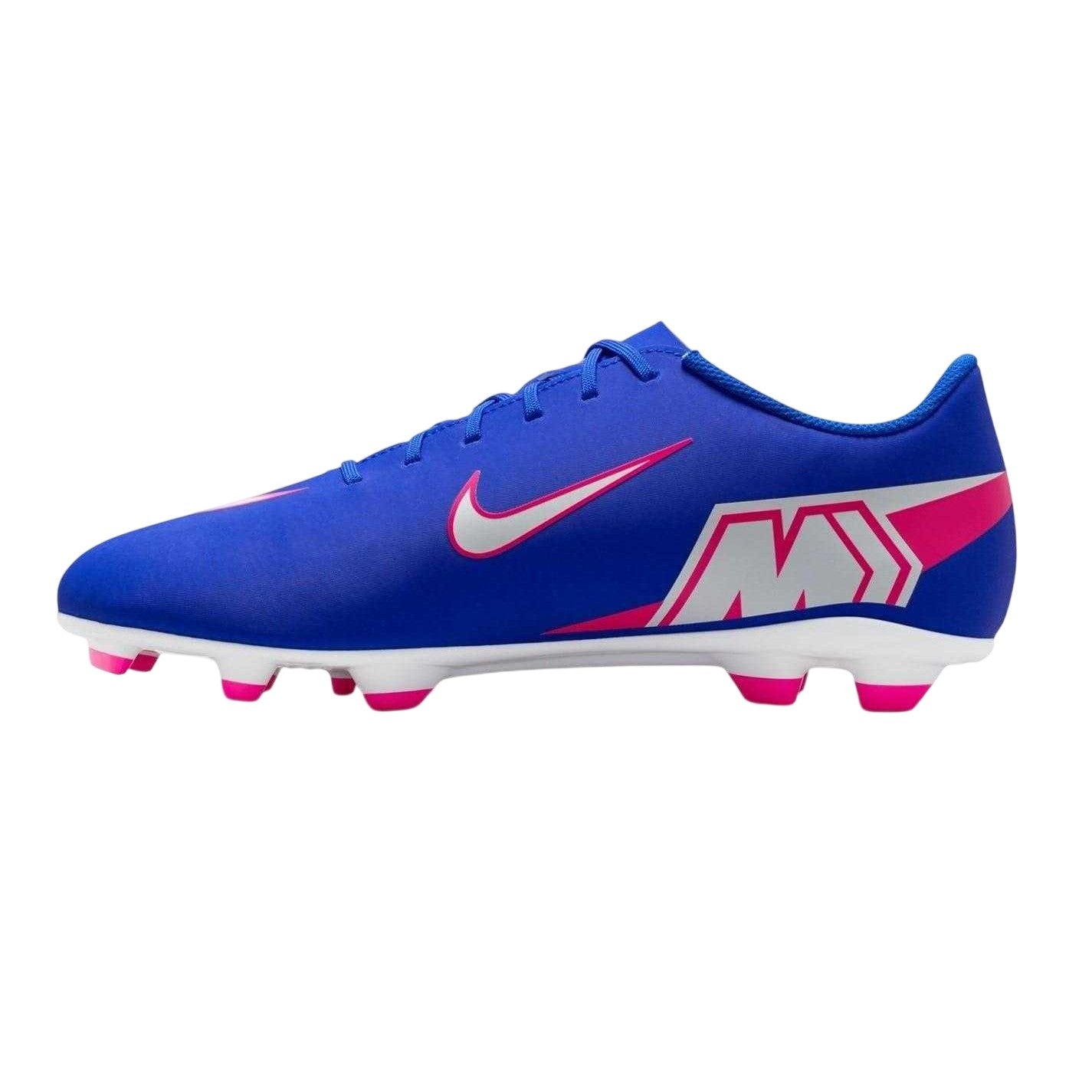 Blue-White-Pink - Lifestyle - Nike Unisex Adult Mercurial Firm Ground Football Boots