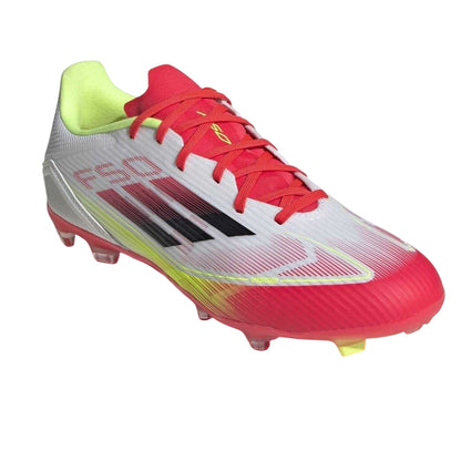 White-Red - Pack Shot - Adidas Mens Messi F50 Firm Ground Football Boots