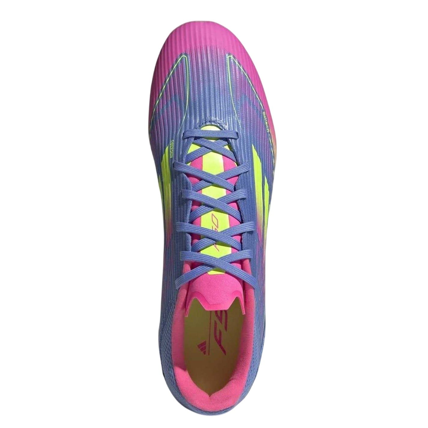 Blue-Lemon - Side - Adidas Mens Messi F50 Firm Ground Football Boots