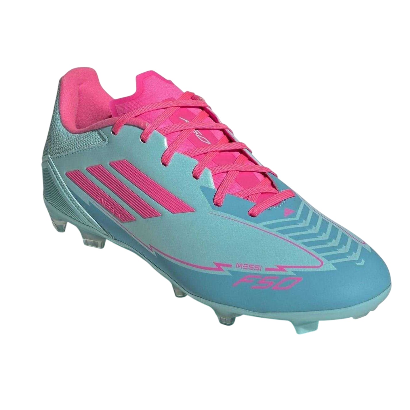 Blue-Pink - Lifestyle - Adidas Mens Messi F50 Firm Ground Football Boots