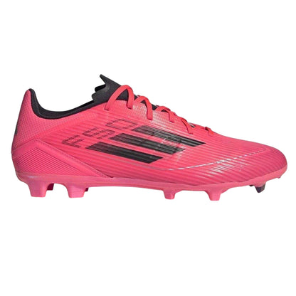 Pink-Black - Front - Adidas Mens Messi F50 Firm Ground Football Boots
