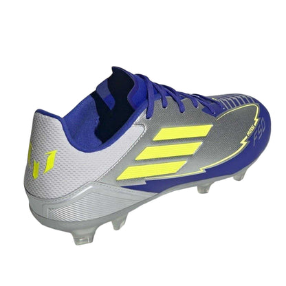 Silver-Blue - Back - Adidas Mens Messi F50 Firm Ground Football Boots