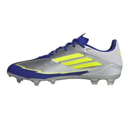 Silver-Blue - Side - Adidas Mens Messi F50 Firm Ground Football Boots