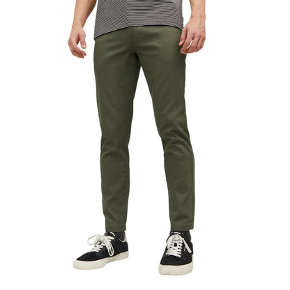 Black-Olive - Back - Jack And Jones Mens Marco Slim Chinos (Pack of 2)