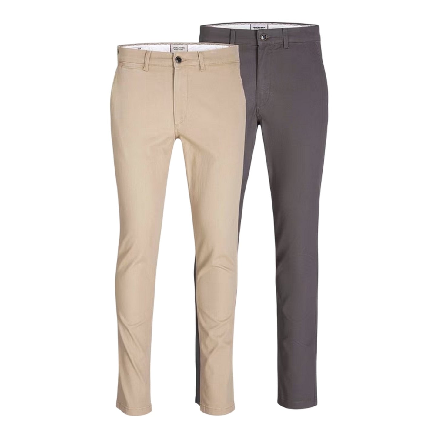 Crockery - Front - Jack And Jones Mens Marco Slim Chinos (Pack of 2)