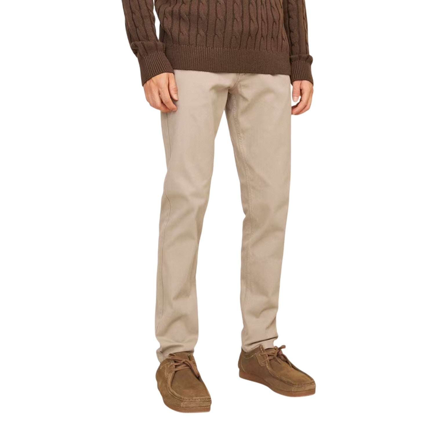 Crockery - Back - Jack And Jones Mens Marco Slim Chinos (Pack of 2)