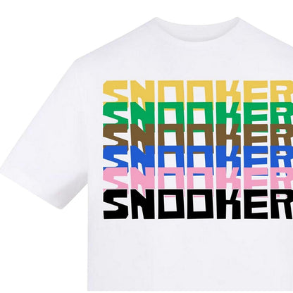 White - Side - AWD Unisex Adult Printed Snooker T-Shirt