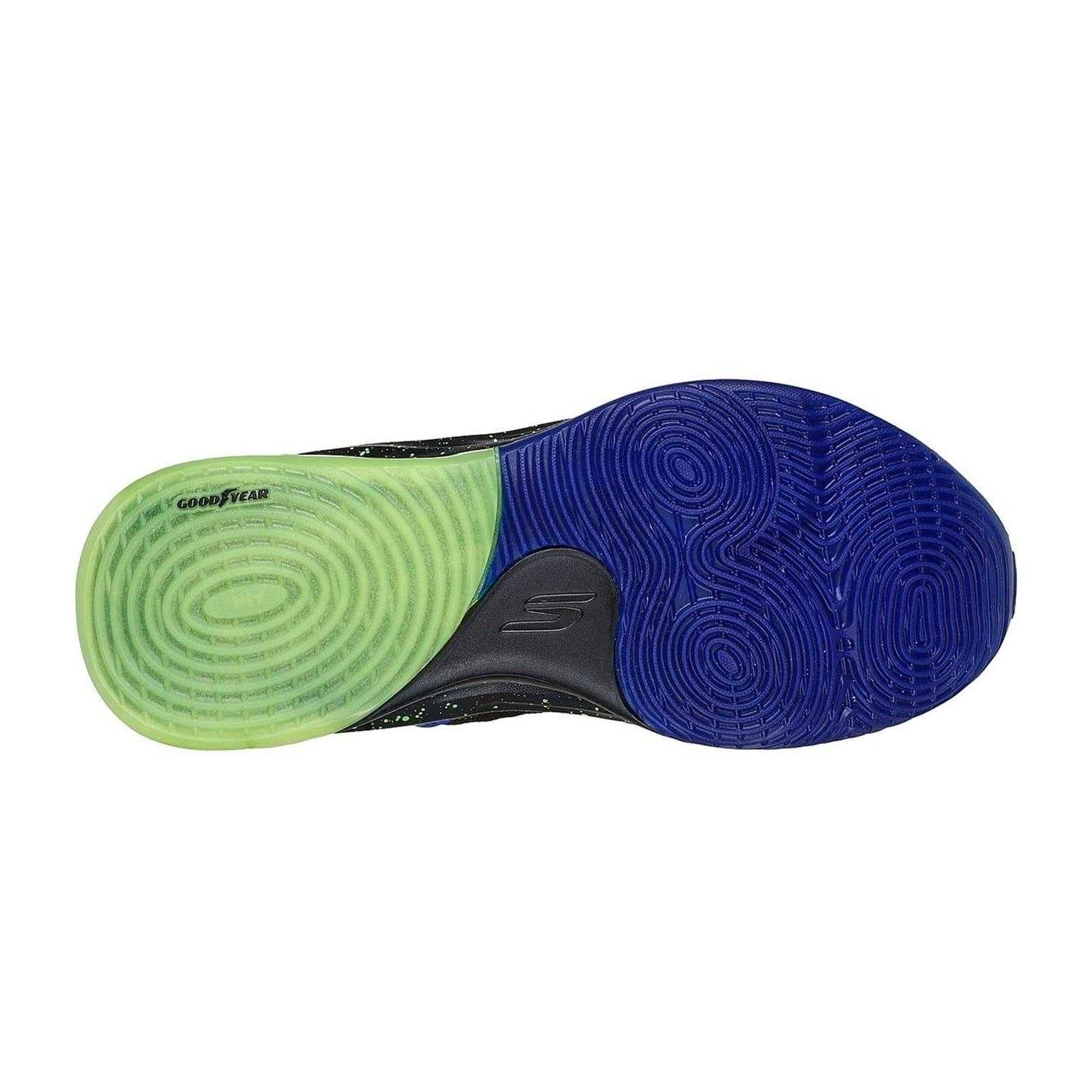 Blue-Black - Lifestyle - Skechers Mens Mesh Skateboarding Skate Shoes