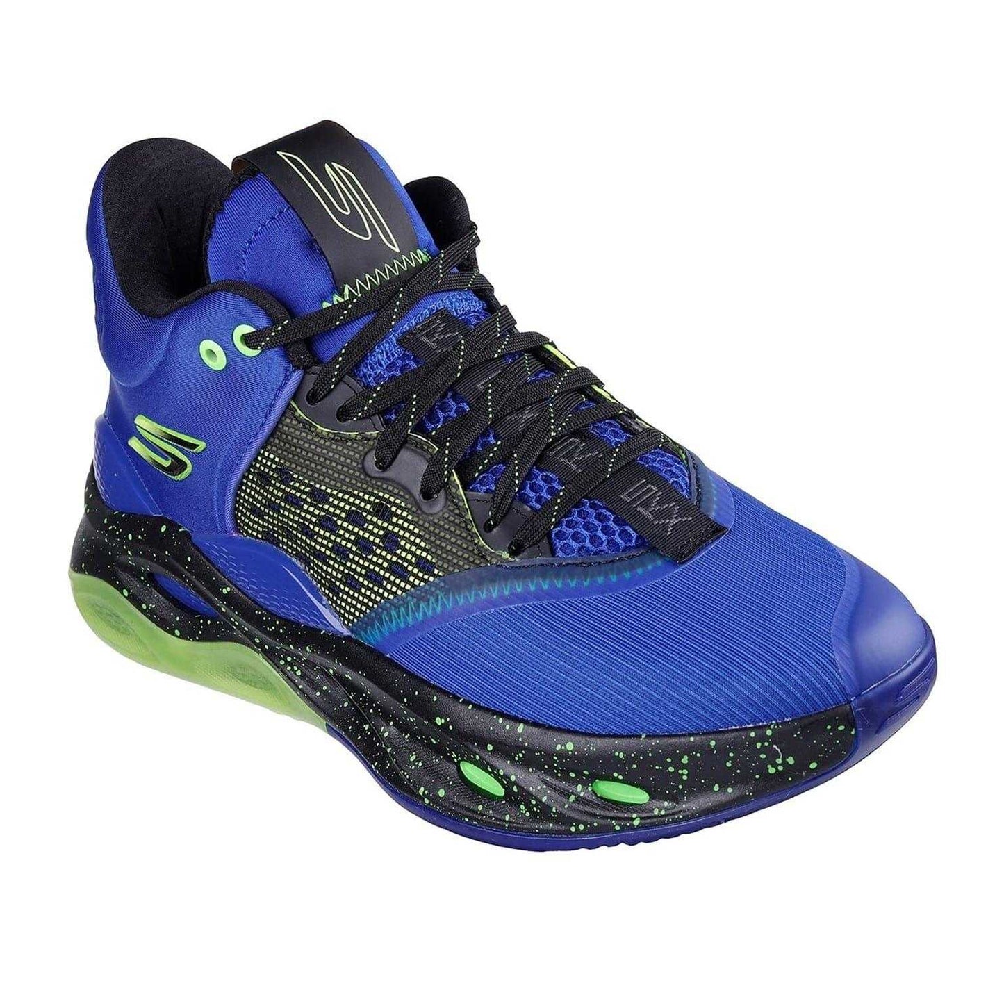 Blue-Black - Pack Shot - Skechers Mens Mesh Skateboarding Skate Shoes