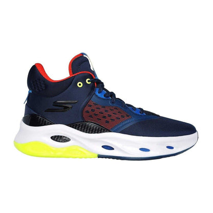 Navy-Multicoloured - Front - Skechers Mens Mesh Skateboarding Skate Shoes