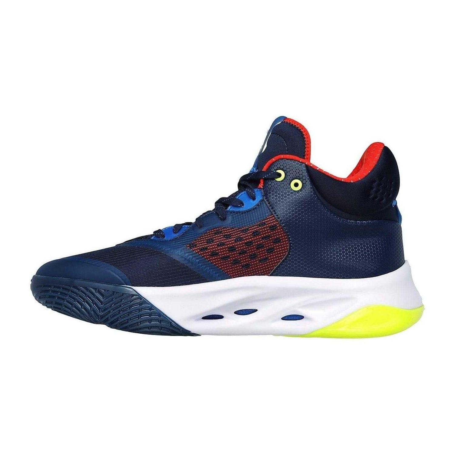 Navy-Multicoloured - Back - Skechers Mens Mesh Skateboarding Skate Shoes