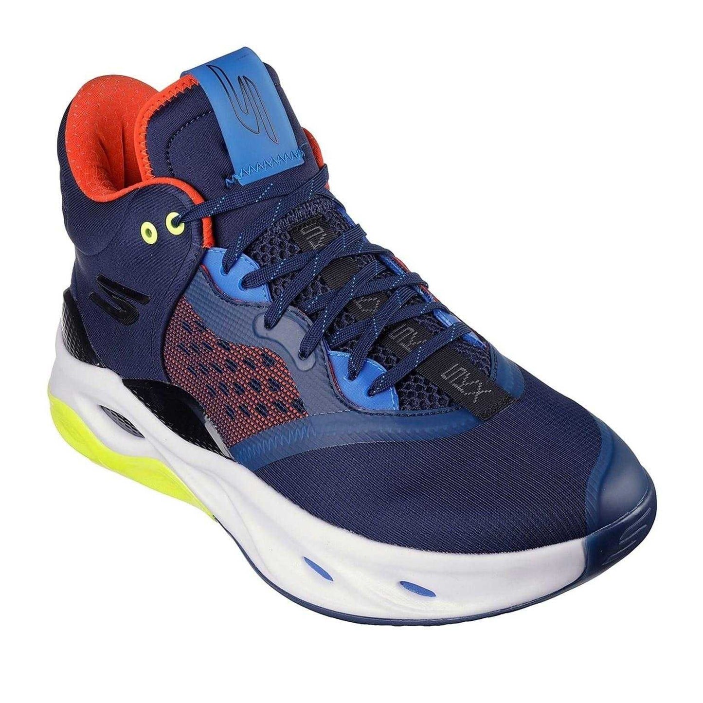 Navy-Multicoloured - Pack Shot - Skechers Mens Mesh Skateboarding Skate Shoes
