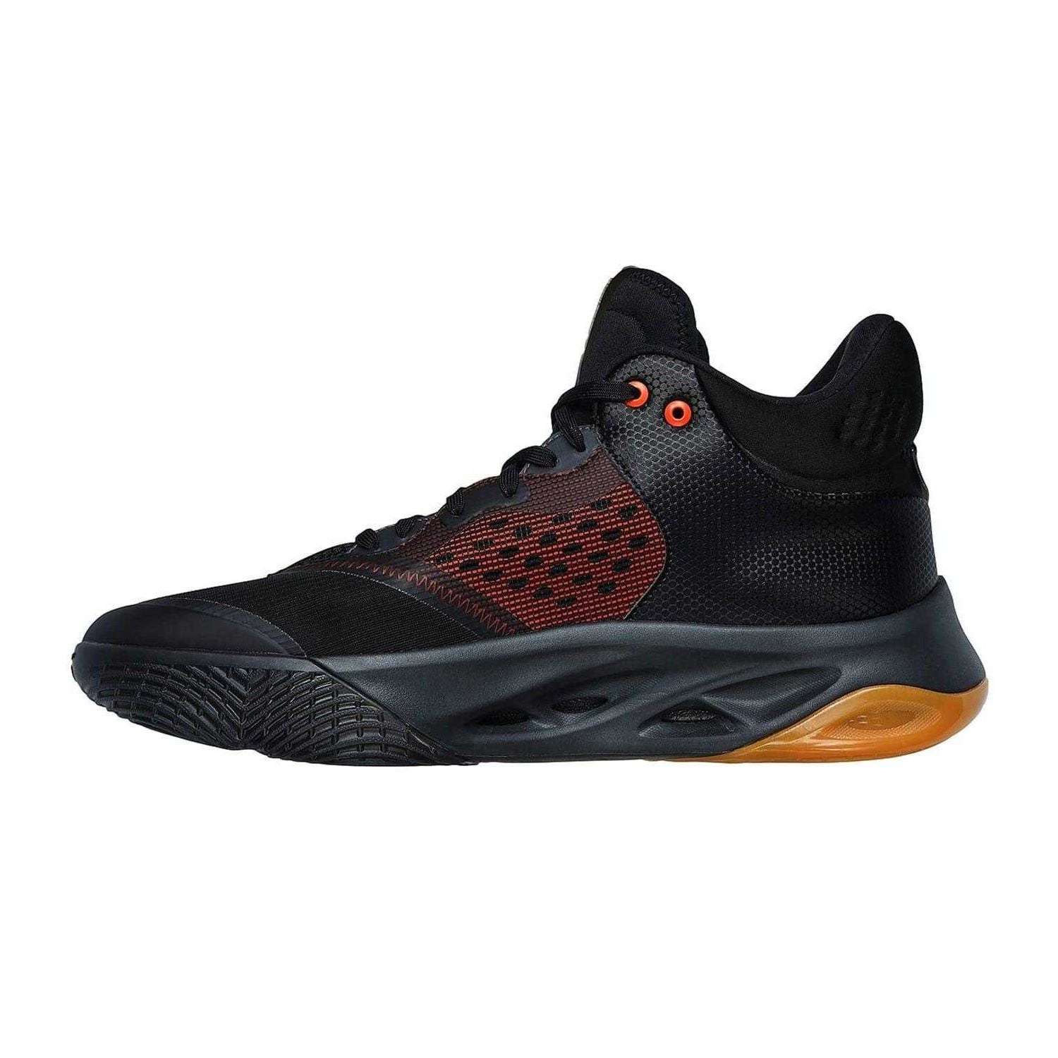 Black - Back - Skechers Mens Mesh Skateboarding Skate Shoes