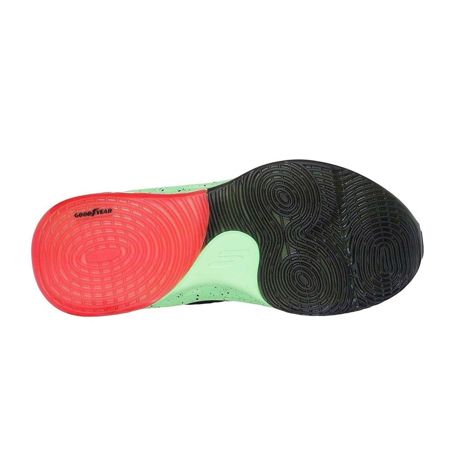 Orange-Green - Lifestyle - Skechers Mens Mesh Skateboarding Skate Shoes