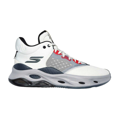 White-Grey - Front - Skechers Mens Mesh Skateboarding Skate Shoes