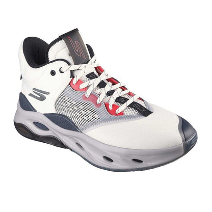 White-Grey - Pack Shot - Skechers Mens Mesh Skateboarding Skate Shoes