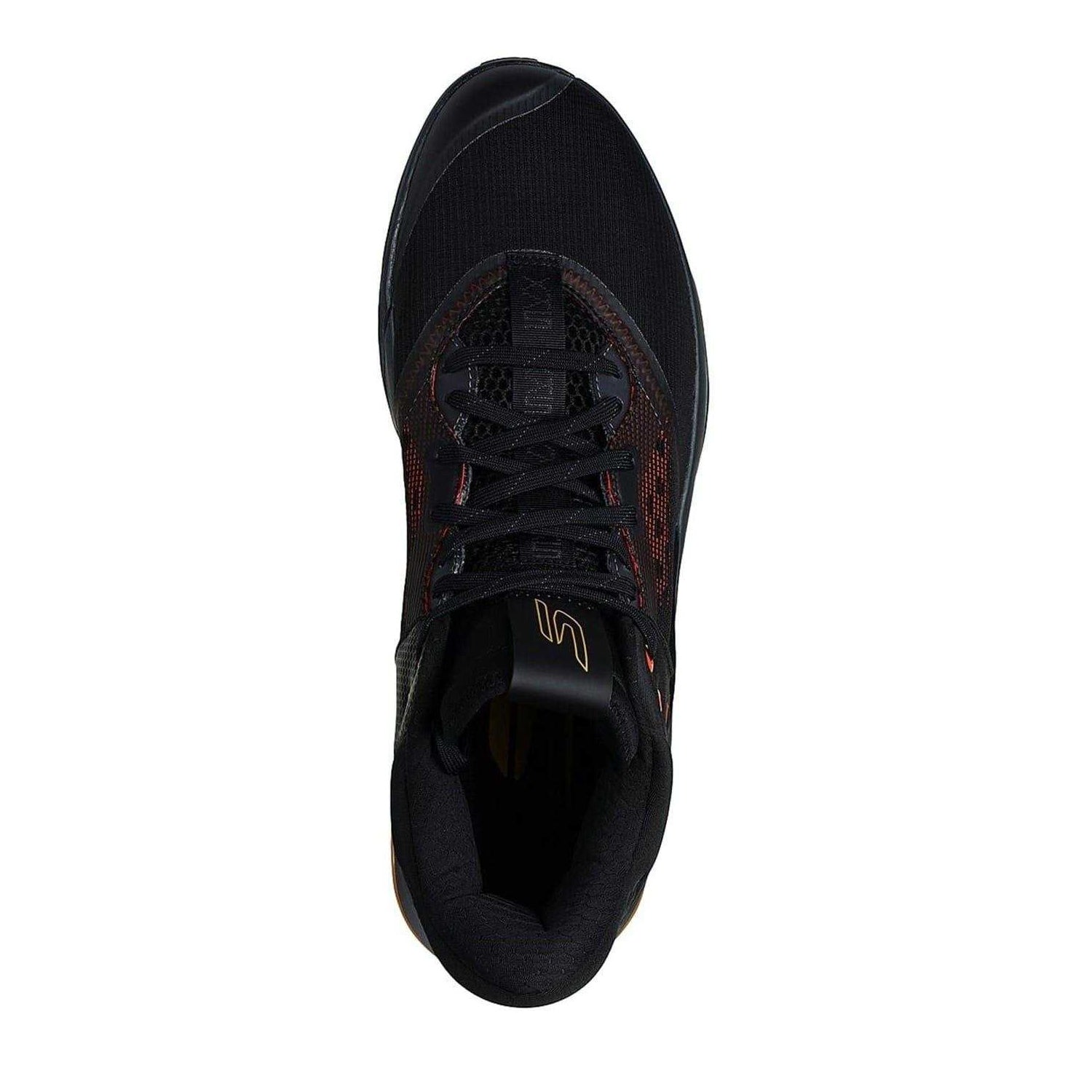 Black - Side - Skechers Mens Mesh Skateboarding Skate Shoes