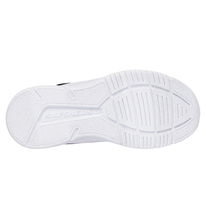 Black-Pink - Side - Skechers Childrens-Kids Microspec Mesh Trainers