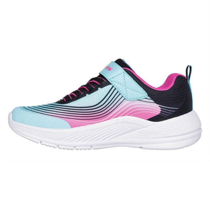 Navy-Multicoloured - Back - Skechers Childrens-Kids Microspec Mesh Trainers