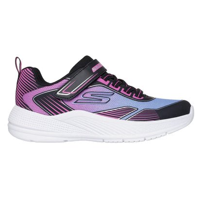 Black-Pink - Front - Skechers Childrens-Kids Microspec Mesh Trainers