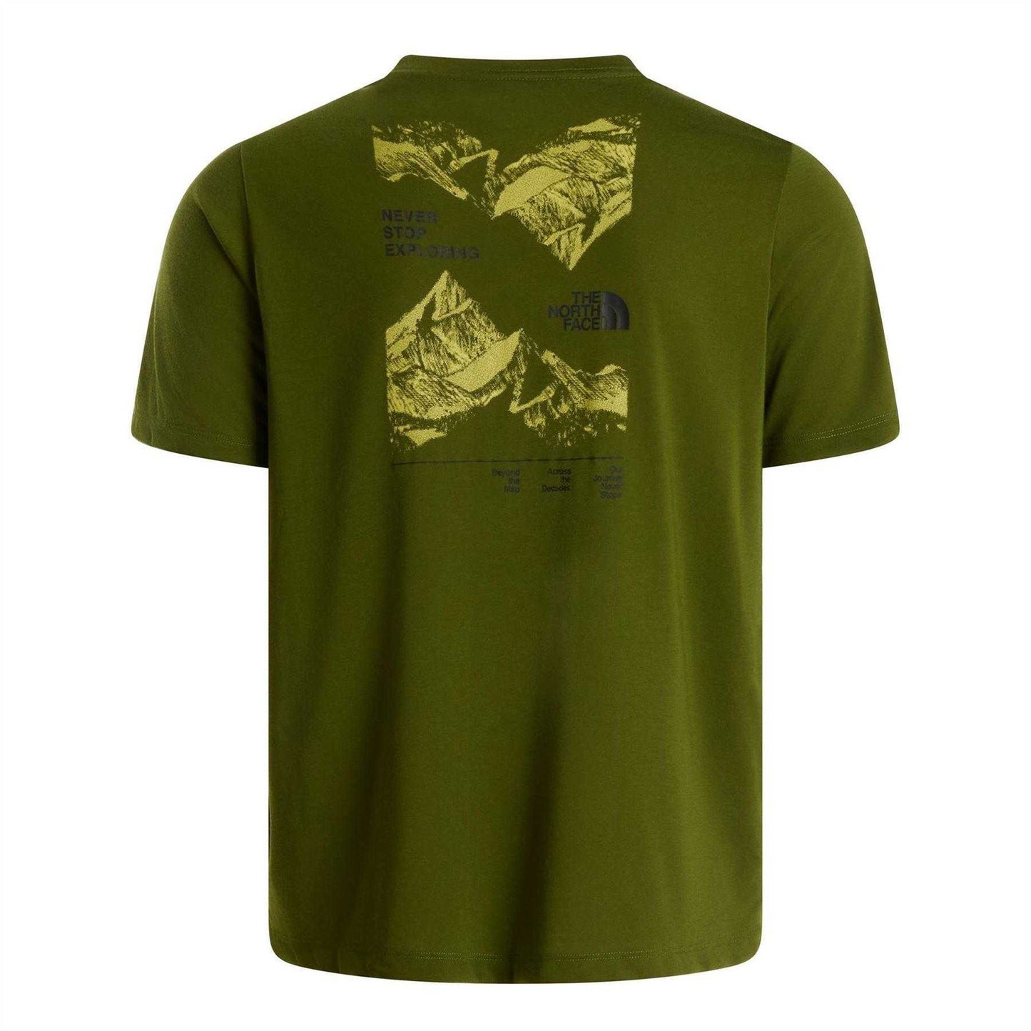 Woodland Green - Back - The North Face Mens Foundation Performance T-Shirt