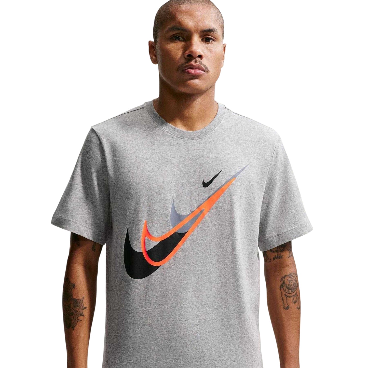 Grey - Side - Nike Mens Logo Regular T-Shirt