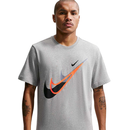 Grey - Side - Nike Mens Logo Regular T-Shirt