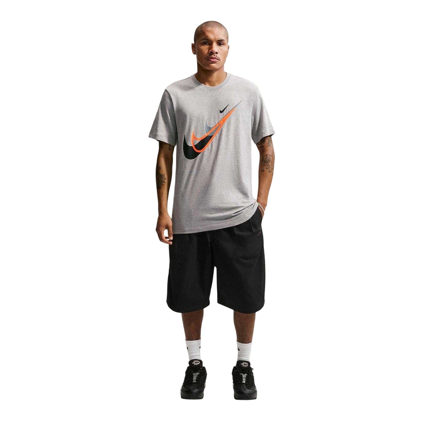 Grey - Lifestyle - Nike Mens Logo Regular T-Shirt