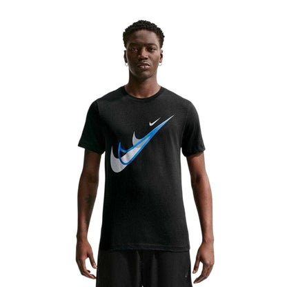 Black - Front - Nike Mens Logo Regular T-Shirt
