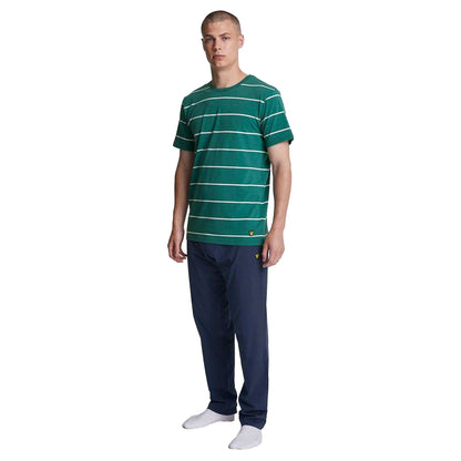 Navy - Side - Lyle & Scott Mens Alastair Lounge Pants