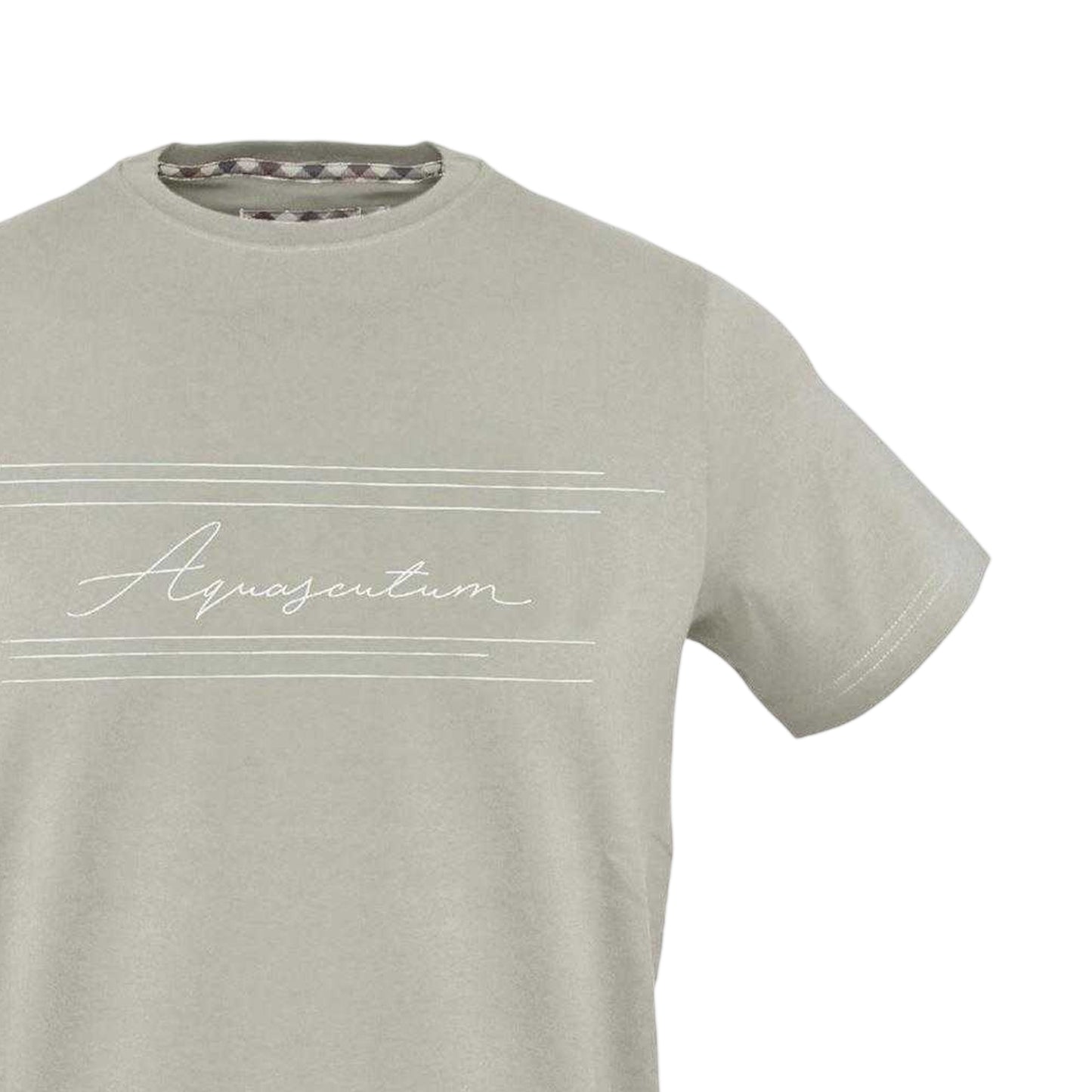 Grey - Side - Aquascutum Unisex Adult Logo Regular T-Shirt